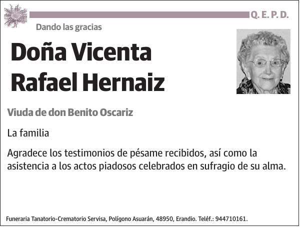 Vicenta Rafael Hernaiz