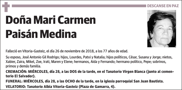 Mari Carmen Paisán Medina