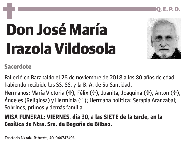 José María Irazola Vildosola