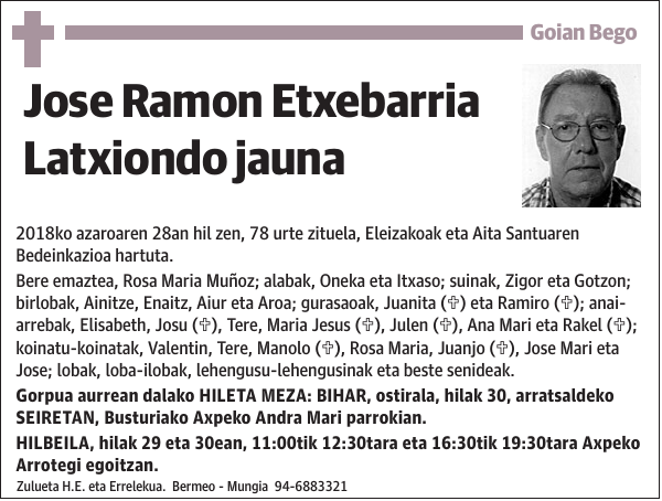 Jose Ramon Etxebarria Latxiondo