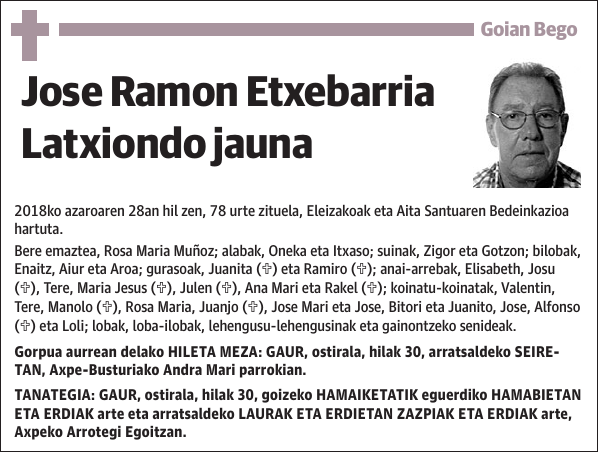 Jose Ramon Etxebarria Latxiondo