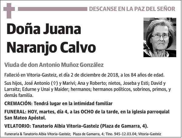 Juana Naranjo Calvo