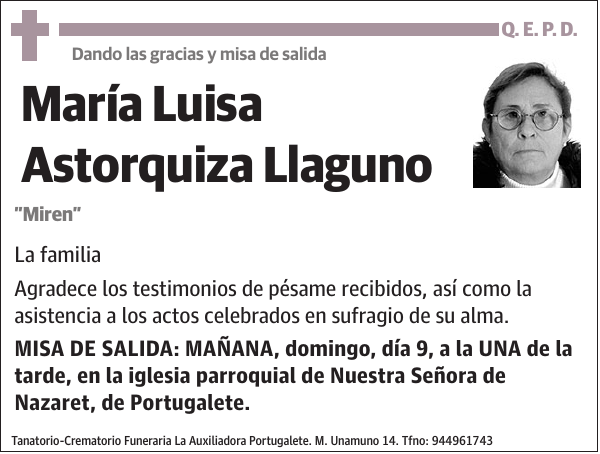 María Luisa Astorquiza Llaguno