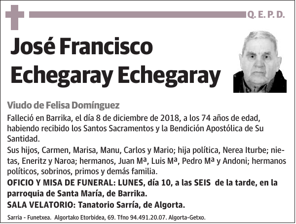 José Francisco Echegaray Echegaray