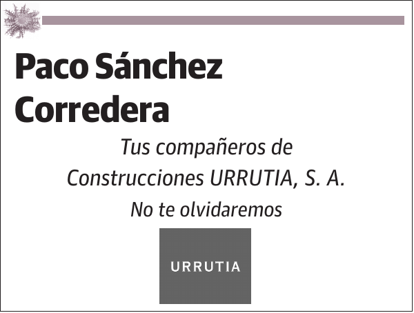 Paco Sánchez Corredera