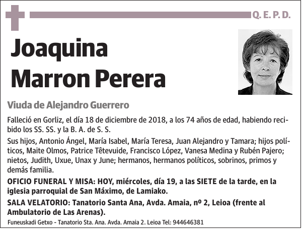 Joaquina Marron Perera