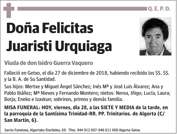 Felicitas Juaristi Urquiaga