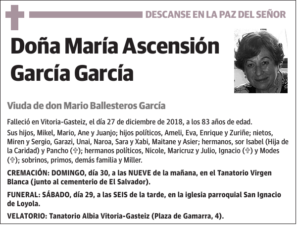 María Ascensión García García