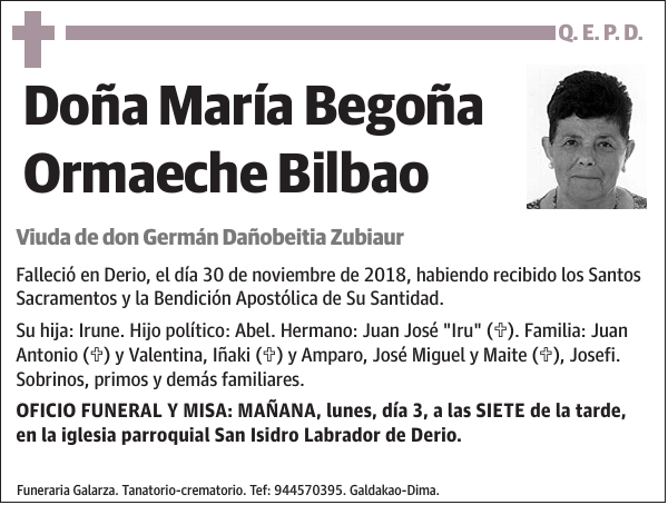 María Begoña Ormaeche Bilbao