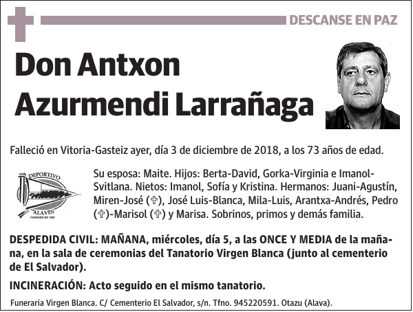 Antxon Azurmendi Larrañaga