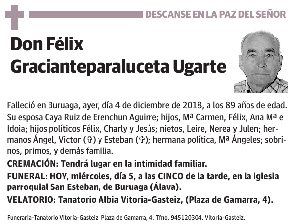 Félix Gracianteparaluceta Ugarte