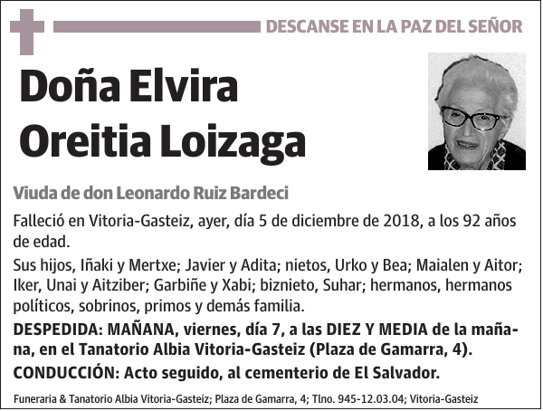 Elvira Oreitia Loizaga