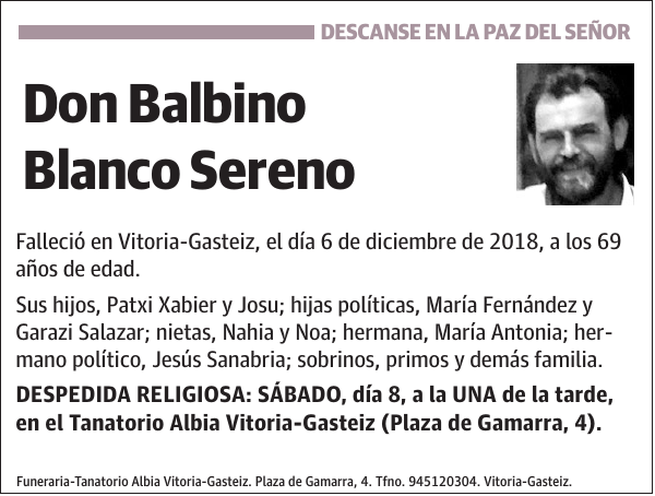 Balbino Blanco Sereno