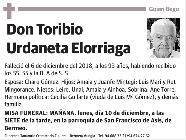 Toribio Urdaneta Elorriaga