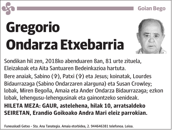 Gregorio Ondarza Etxebarria