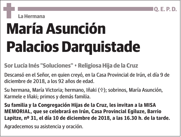 María Asunción Palacios Darquistade