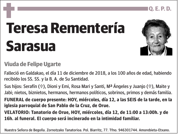 Teresa Rementería Sarasua