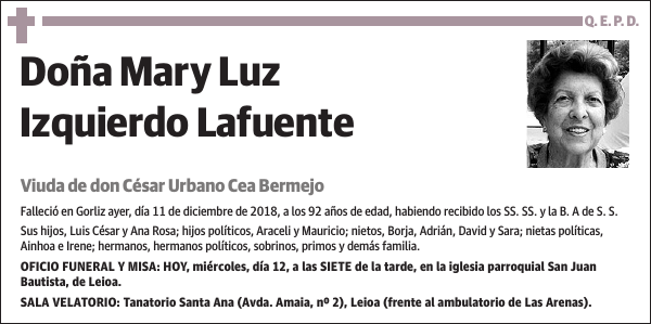 Mary Luz Izquierdo Lafuente