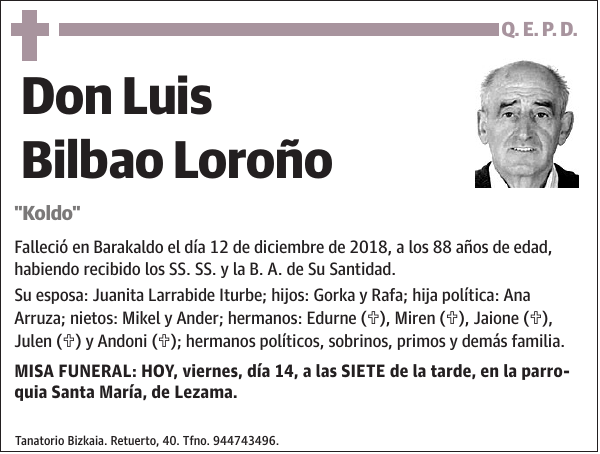 Luis Bilbao Loroño