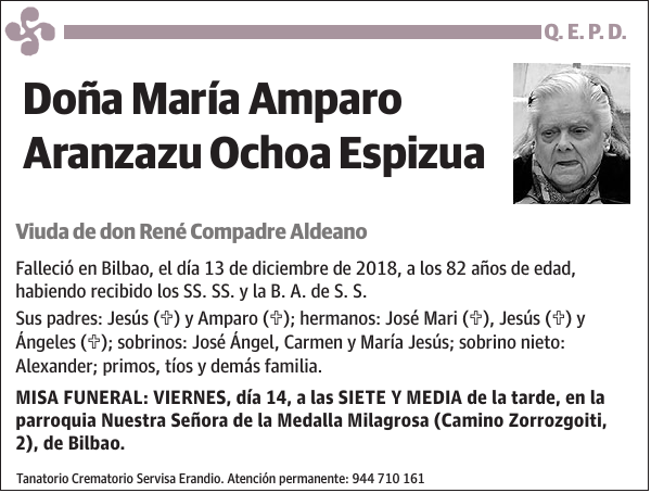 María Amparo Aranzazu Ochoa Espizua