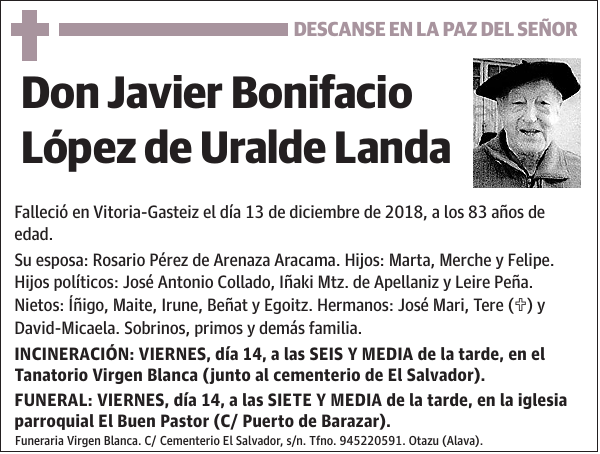 Javier Bonifacio López de Uralde Landa