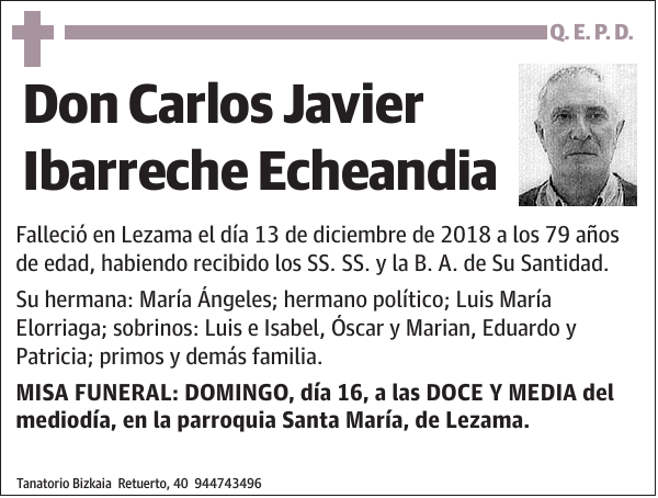 Carlos Javier Ibarreche Echeandia