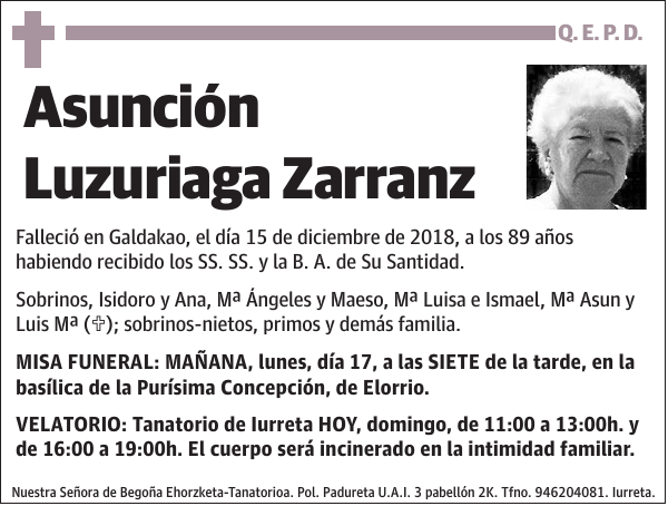 Asunción Luzuriaga Zarranz