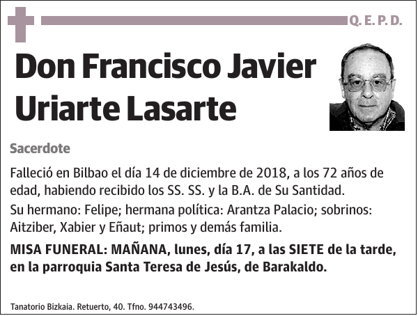 Francisco Javier Uriarte Lasarte