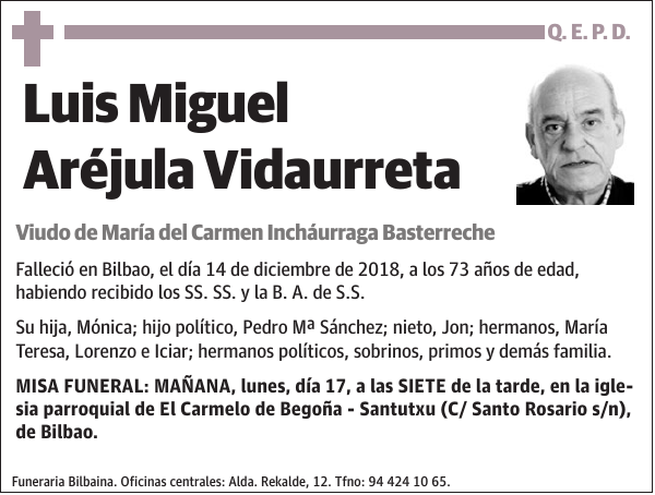 Luis Miguel Aréjula Vidaurreta