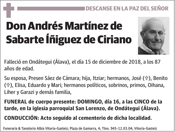 Andrés Martínez de Sabarte Íñiguez de Ciriano