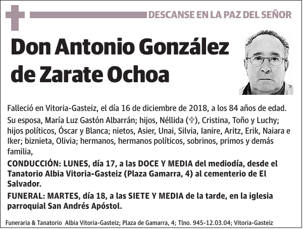 Antonio González de Zarate Ochoa