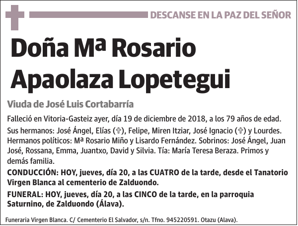 Mª Rosario Apaolaza Lopetegui