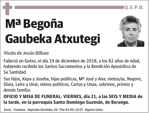 Mª Begoña Gaubeka Atxutegi