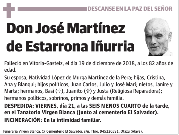 José Martínez de Estarrona Iñurria