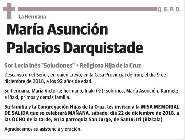 María Asunción Palacios Darquistade