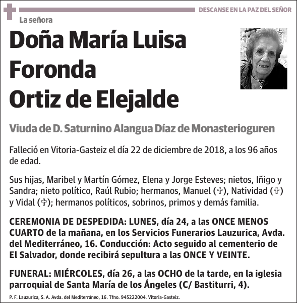 María Luisa Foronda Ortiz de Elejalde