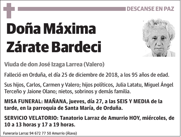 Máxima Zárate Bardeci