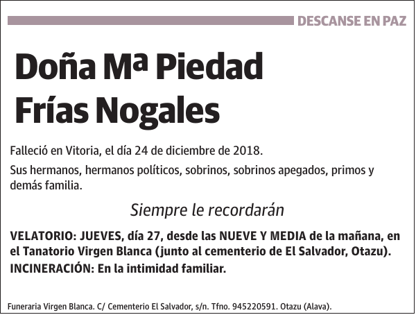 Mª Piedad Frías Nogales