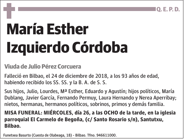 María Esther Izquierdo Córdoba