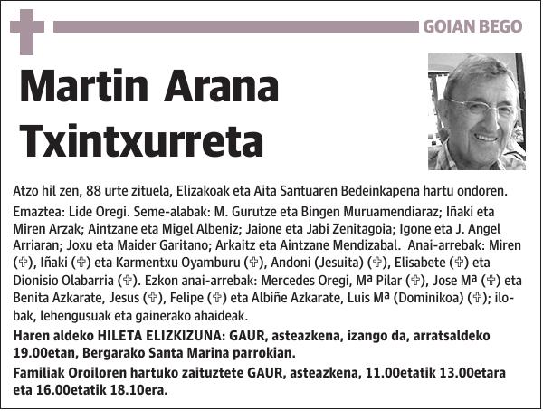 Martin Arana Txintxurreta