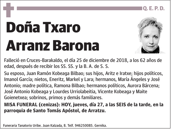 Txaro Arranz Barona