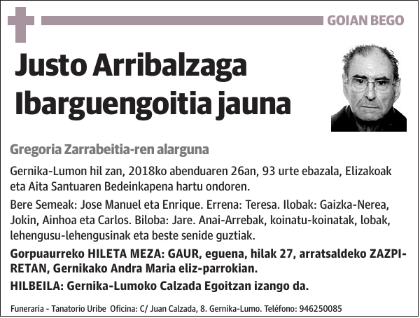 Justo Arribalzaga Ibarguengoitia