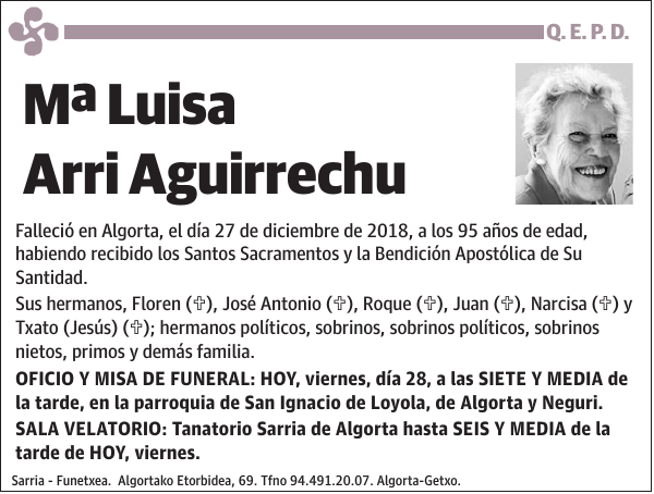 Mª Luisa Arri Aguirrechu