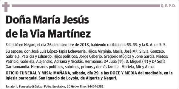 María Jesús de la Via Martínez