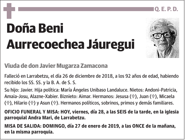 Beni Aurrecoechea Jáuregui