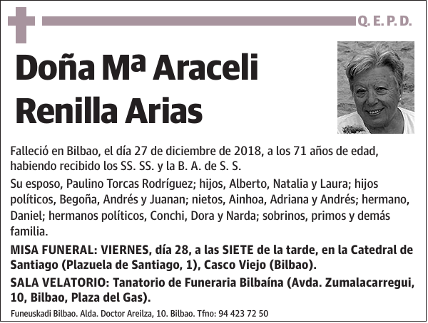 Mª Araceli Renilla Arias