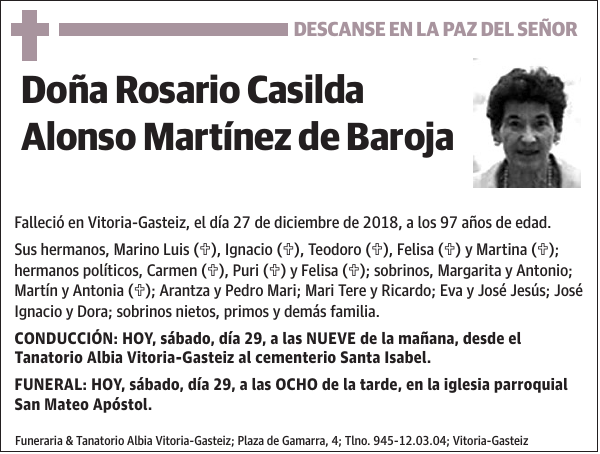 Rosario Casilda Alonso Martínez de Baroja