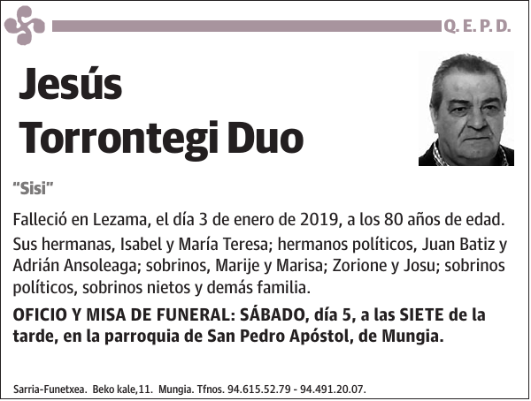 Jesús Torrontegi Duo Sisi