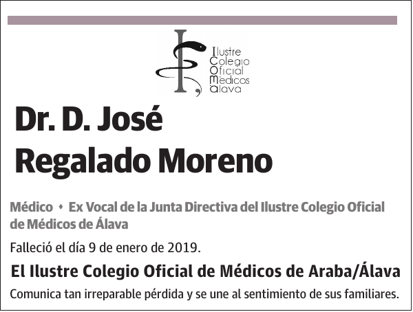 Dr. D. José Regalado Moreno