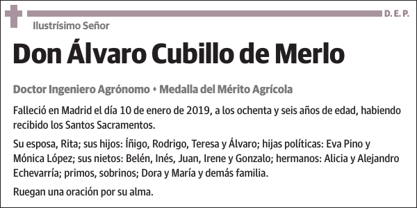 Álvaro Cubillo de Merlo